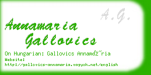 annamaria gallovics business card